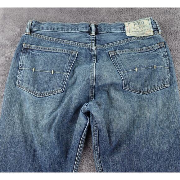 Polo Ralph Lauren Jeans Mens 32X28 Blue Straight Leg Classic Preppy 15941 - Picture 13 of 16